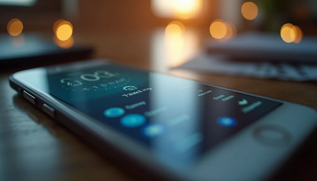 Primer plano de la pantalla de un teléfono inteligente que muestra la interfaz de una aplicación de seguimiento del tiempo.
